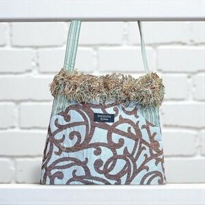 BAGOLITAS by Janice Classic Fringe Shoulder Bag Damask Pattern​​​